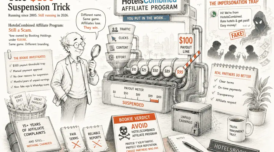 HotelsCombined affiliate program scam